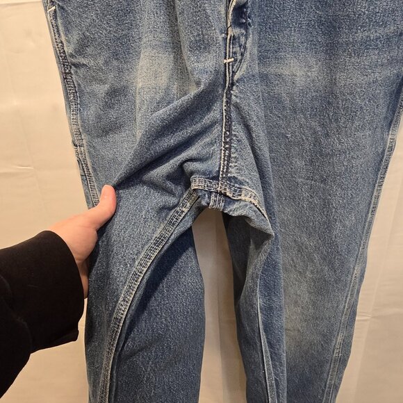Vintage Carhartt Overalls Mens Blue Denim Farmer Construction - Picture 9 of 16